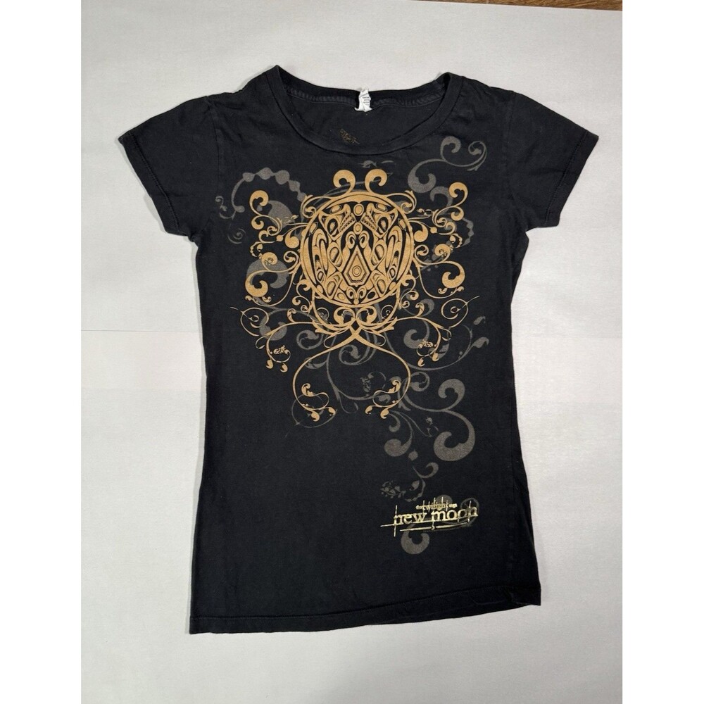 2009 Twilight New Moon Baby Tee TV Movie Promo Vampire Werewolf Y2K Junior L